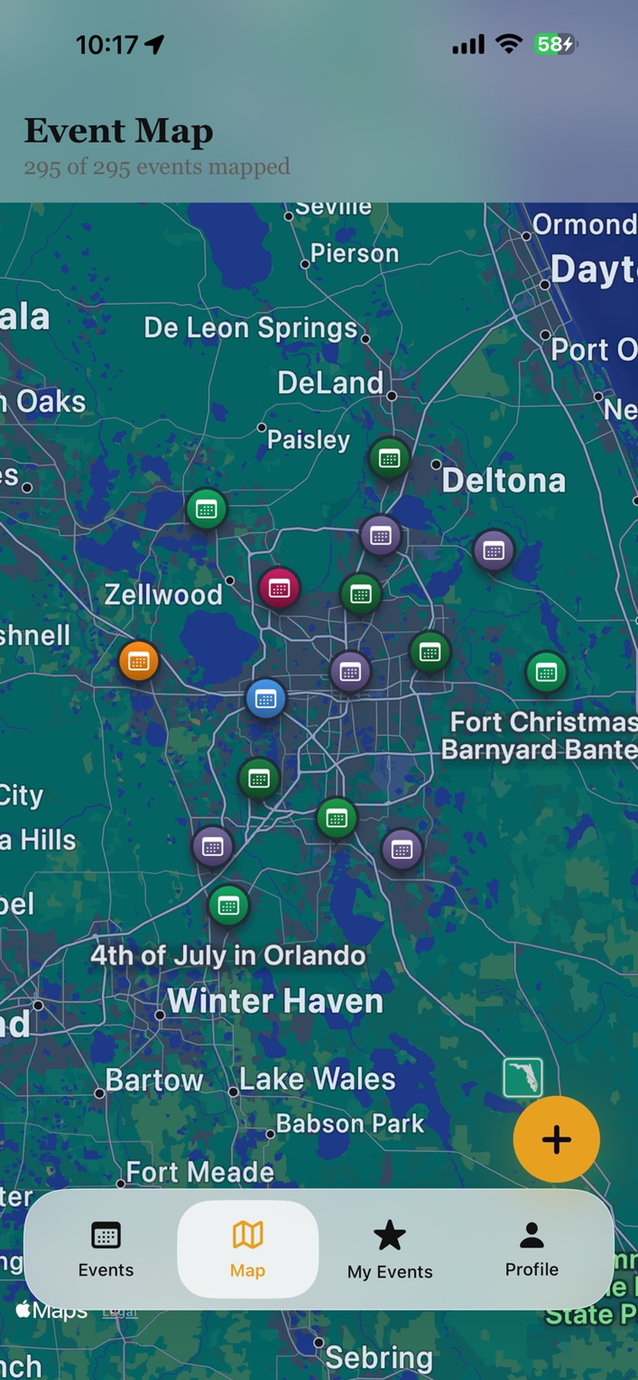 Scenation event map