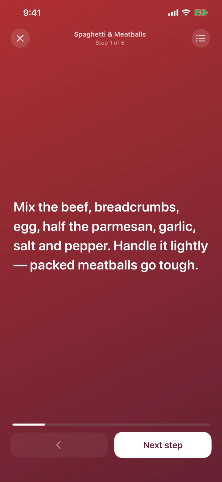 DinnerClarity Cook Mode